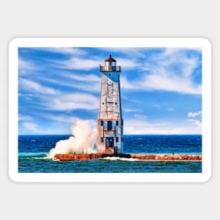 Frankfort “North Breakwater Lighthouse” Sticker